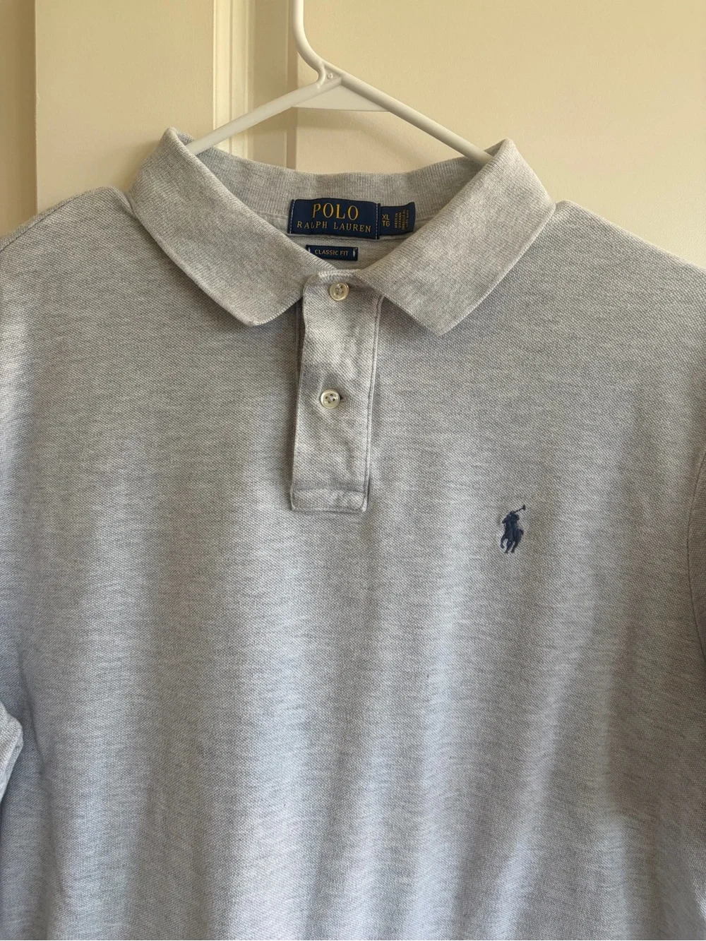 Polo by Ralph Lauren Light Gray Men's Classic Fit Polo Shirt Size XL TG